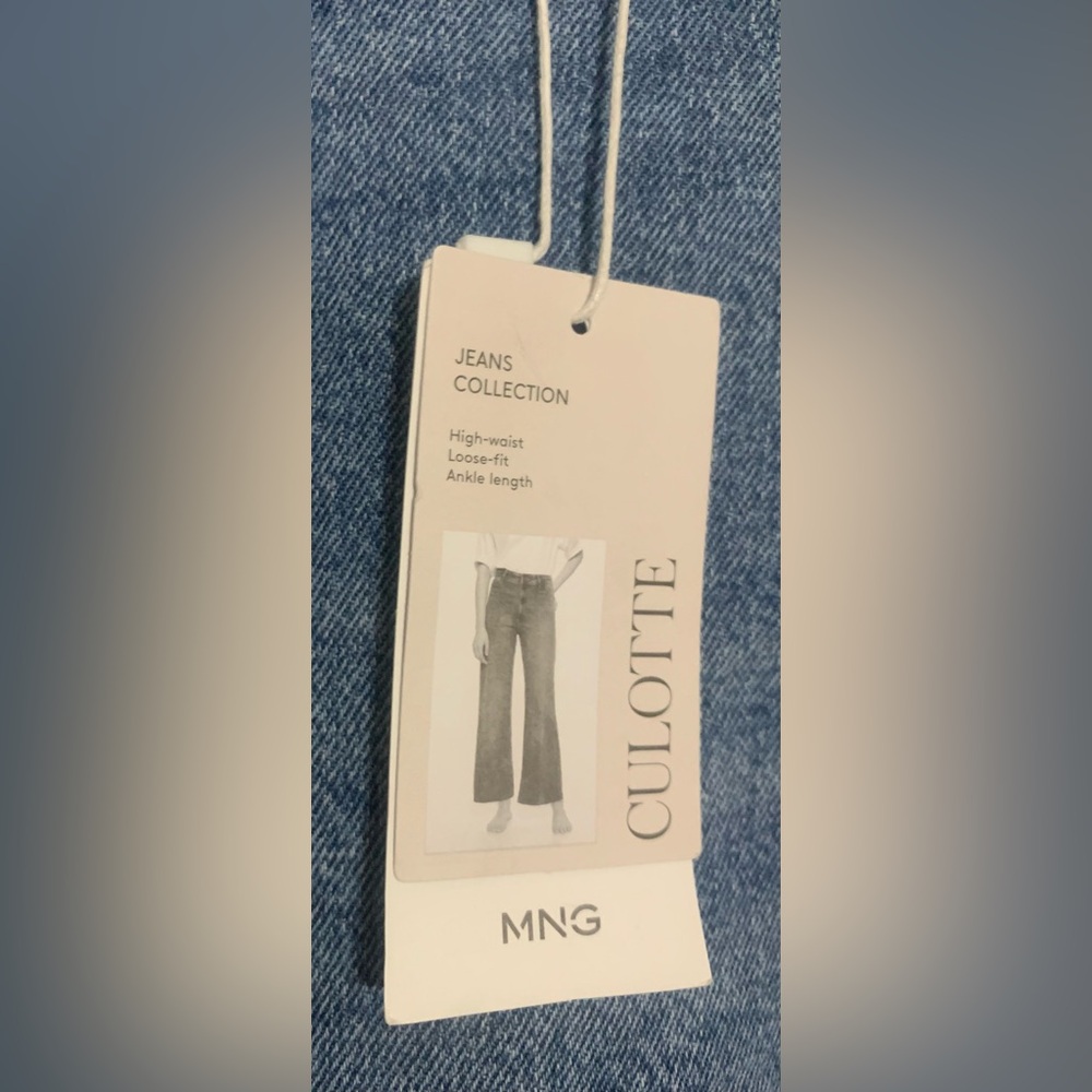 Mango CATHERIN CULOTTE HIGH-RISE JEANS NWT - Picture 5 of 7